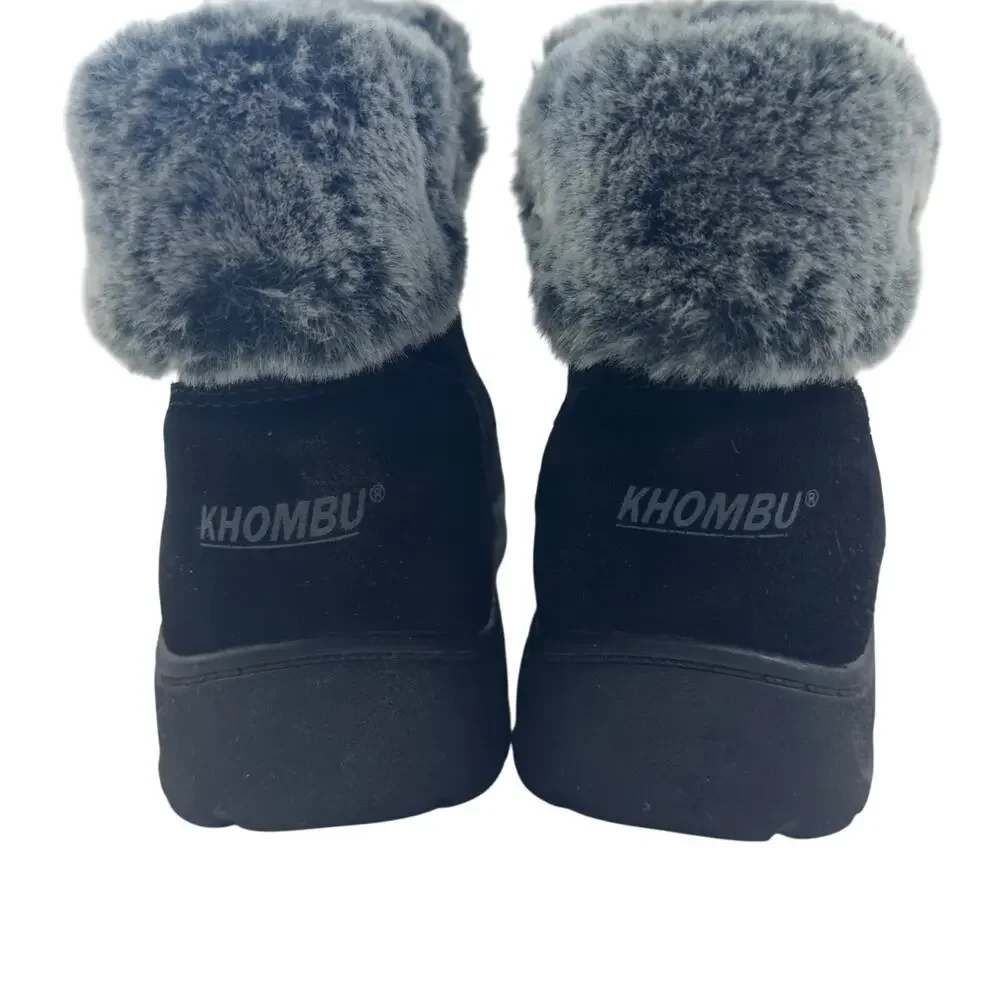 Khombu Jessica Suede Leather Memory Foam Water-Repellent Boots Women's Size 8